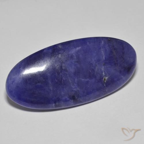 Sodalita Azul oscuro natural de 29.49 ct, Ovalada, Opaco