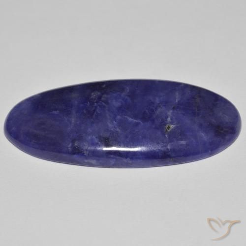 Sodalita Azul oscuro natural de 29.49 ct, Ovalada, Opaco