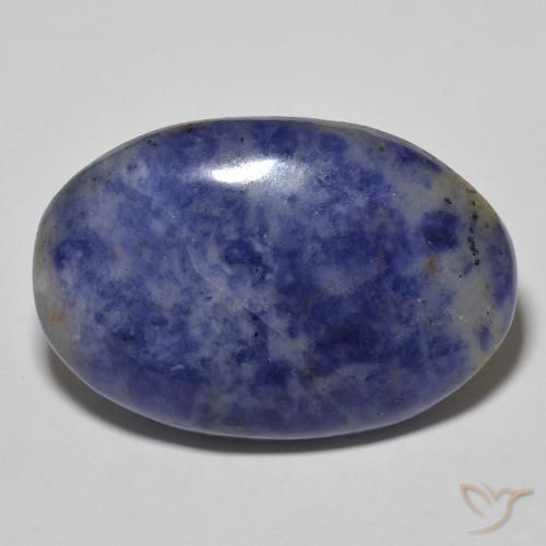 29.83ct Natural Azul grisáceo sodalita, Ovalada, Opaco