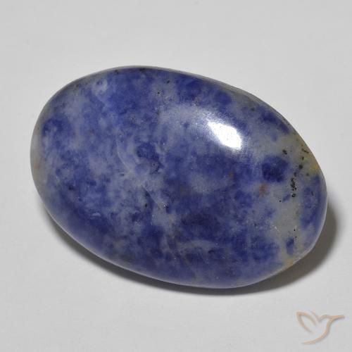 Sodalita Azul grisáceo natural de 29.83 ct, Ovalada, Opaco