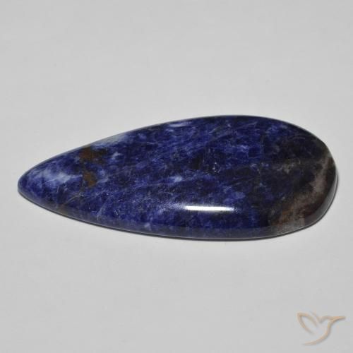 Sodalita Azul oscuro natural de 29.83 ct, En forma de pera, Opaco