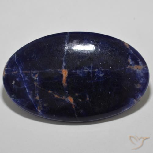 29.90ct Natural Azul marino sodalita, Ovalada, Opaco, Photo A