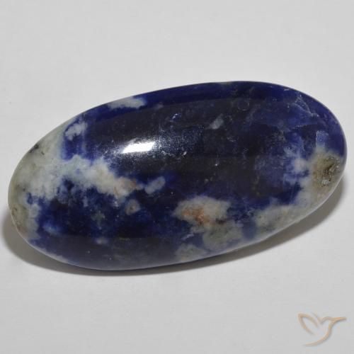 Sodalita Azul marino natural de 23.22 ct, Ovalada, Opaco