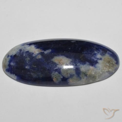Sodalita Azul marino natural de 23.22 ct, Ovalada, Opaco
