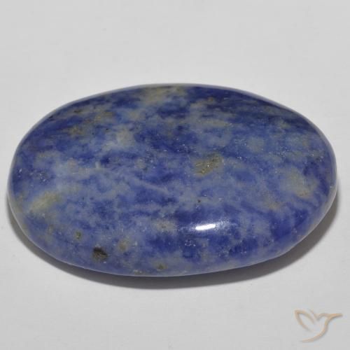 Sodalita Azul marino natural de 37.13 ct, Ovalada, Opaco