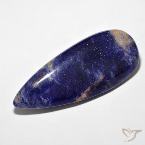 Sodalita Azul marino natural de 38.80 ct, En forma de pera, Opaco