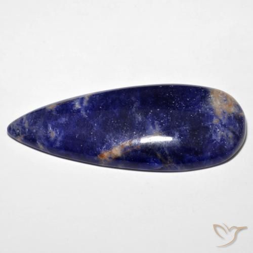 Sodalita Azul marino natural de 38.80 ct, En forma de pera, Opaco