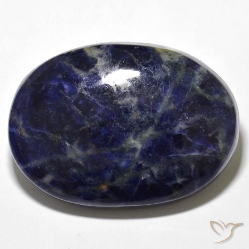 44.30ct Natural Azul marino sodalita, Ovalada, Opaco, Photo A