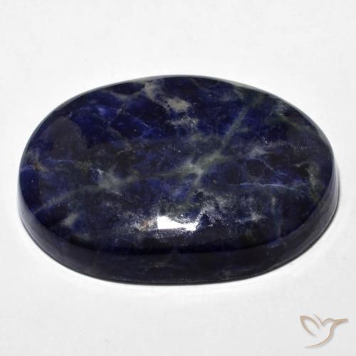Sodalita Azul marino natural de 44.30 ct, Ovalada, Opaco