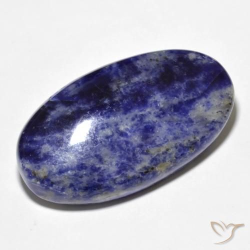Sodalita Azul marino natural de 34.08 ct, Ovalada, Opaco
