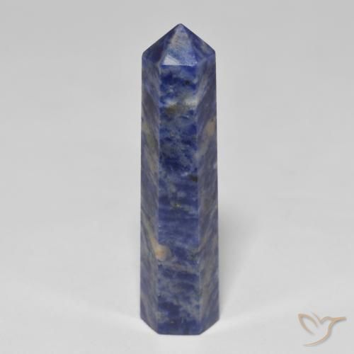 Sodalita azul natural de 22,52 ct, forma elegante, opaco