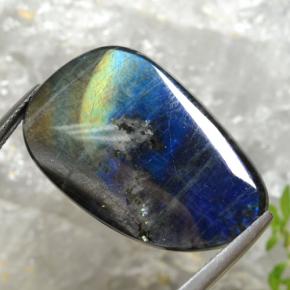 Espectrolita multicolor natural de 14,98 ct, forma elegante, opaco
