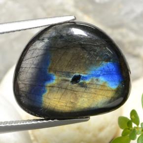 Espectrolita multicolor natural de 9,04 ct, forma elegante, opaco