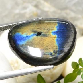 Espectrolita multicolor natural de 9,04 ct, forma elegante, opaco