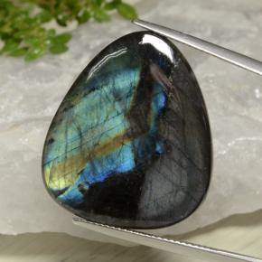Espectrolita multicolor natural de 18,60 ct, trillón, opaco