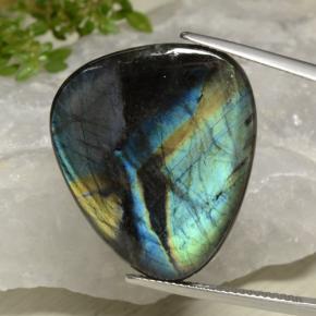 Espectrolita multicolor natural de 18,60 ct, trillón, opaco