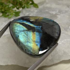 Espectrolita multicolor natural de 18,60 ct, trillón, opaco