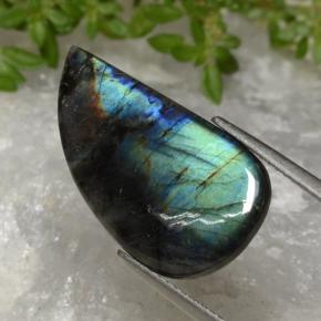 Espectrolita multicolor natural de 6,01 ct, forma elegante, opaco