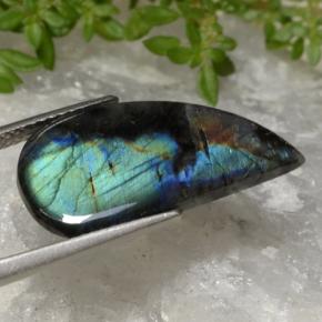 Espectrolita multicolor natural de 6,01 ct, forma elegante, opaco