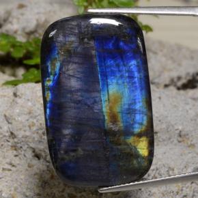 Espectrolita multicolor natural de 22,81 ct, corte cojín, opaco