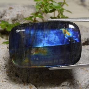 Espectrolita multicolor natural de 22,81 ct, corte cojín, opaco