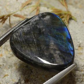 Espectrolita multicolor natural de 15,43 ct, trillón, opaco