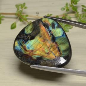 Espectrolita multicolor natural de 14,38 ct, trillón, opaco