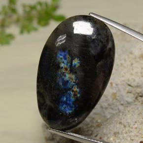 Espectrolita multicolor natural de 23,02 ct, forma elegante, opaco
