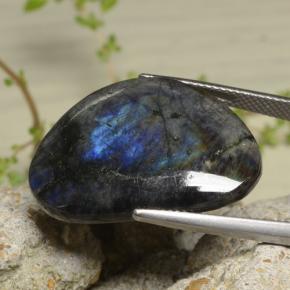 Espectrolita multicolor natural de 16,24 ct, forma elegante, opaco