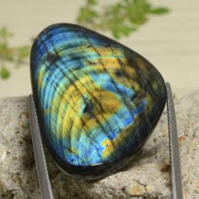 Espectrolita multicolor natural de 29,30 ct, trillón, opaco