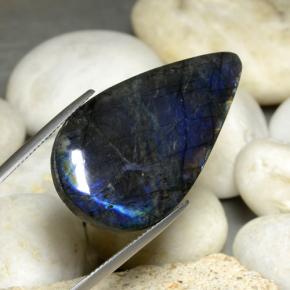 Espectrolita Multicolor natural de 22.92 ct, En forma de pera, Opaco