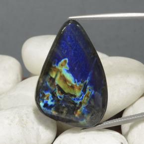 Espectrolita multicolor natural de 27,00 ct, forma elegante, opaco