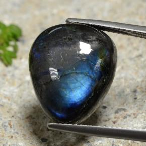 Espectrolita Multicolor natural de 11.36 ct, En forma de pera, Opaco