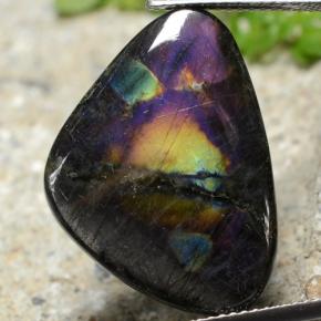 Espectrolita multicolor natural de 11,16 ct, trillón, opaco