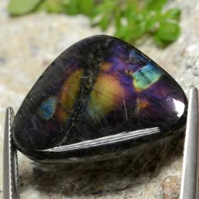 Espectrolita multicolor natural de 11,16 ct, trillón, opaco