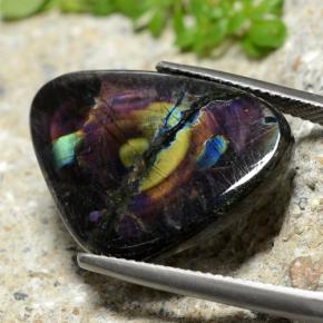 Espectrolita multicolor natural de 11,16 ct, trillón, opaco