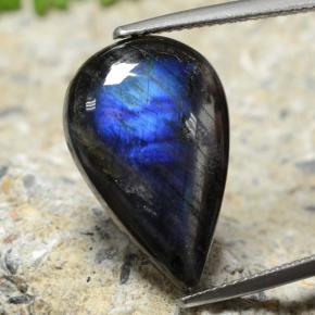 Espectrolita Multicolor natural de 8.15 ct, En forma de pera, Opaco