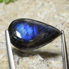 Espectrolita Multicolor natural de 8.15 ct, En forma de pera, Opaco