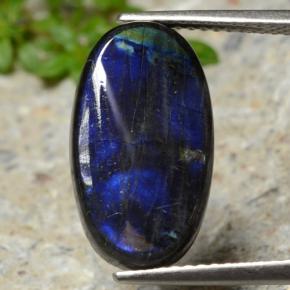 Espectrolita multicolor natural de 4,55 ct, corte óvalo, opaco