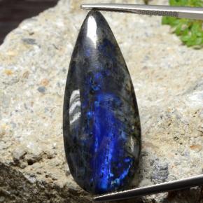 Espectrolita Multicolor natural de 20.21 ct, En forma de pera, Opaco