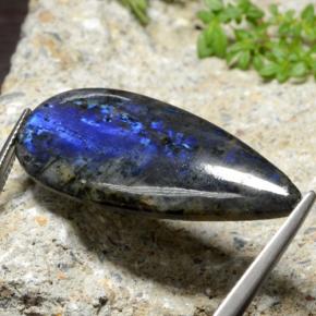 Espectrolita Multicolor natural de 20.21 ct, En forma de pera, Opaco