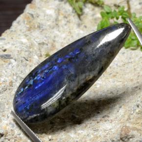 Espectrolita Multicolor natural de 20.21 ct, En forma de pera, Opaco