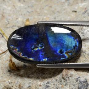 Espectrolita multicolor natural de 13,26 ct, corte óvalo, opaco