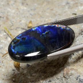 Espectrolita multicolor natural de 13,26 ct, corte óvalo, opaco