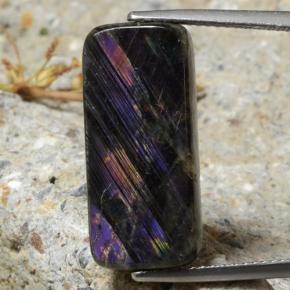 Espectrolita multicolor natural de 8,96 ct, corte cojín, opaco