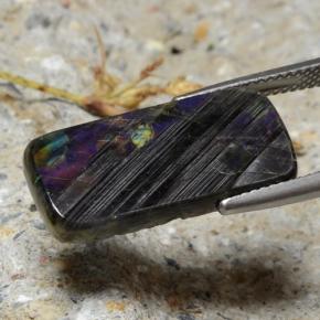 Espectrolita multicolor natural de 8,96 ct, corte cojín, opaco