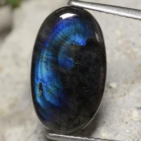 Espectrolita multicolor natural de 3,27 ct, corte óvalo, opaco