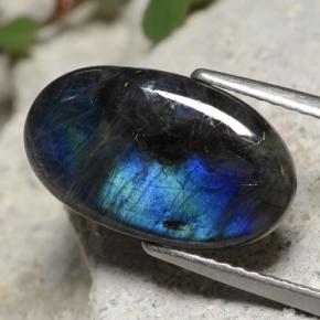 Espectrolita multicolor natural de 3,27 ct, corte óvalo, opaco