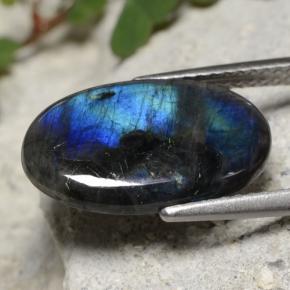 Espectrolita multicolor natural de 3,27 ct, corte óvalo, opaco