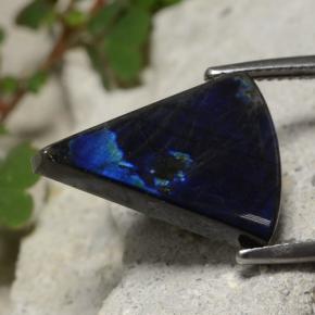 Espectrolita multicolor natural de 7,77 ct, trillón, opaco